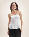 Top Strapless Peplum,BLANCO HUESO