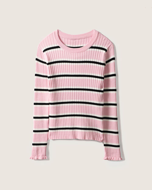 Top Rosa Manga Larga