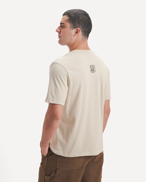Playera Beige Gr&aacute;fico