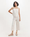 Pantal&oacute;n Blanco Bordado,BLANCO HUESO
