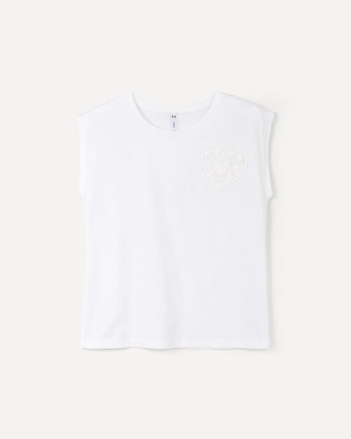 Playera Beige Bordada