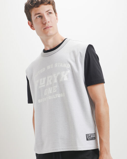 Playera Gris Estampada