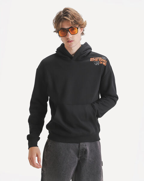 Sudadera Negra Estampada