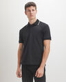 Polo Negra Tejida,NEGRO