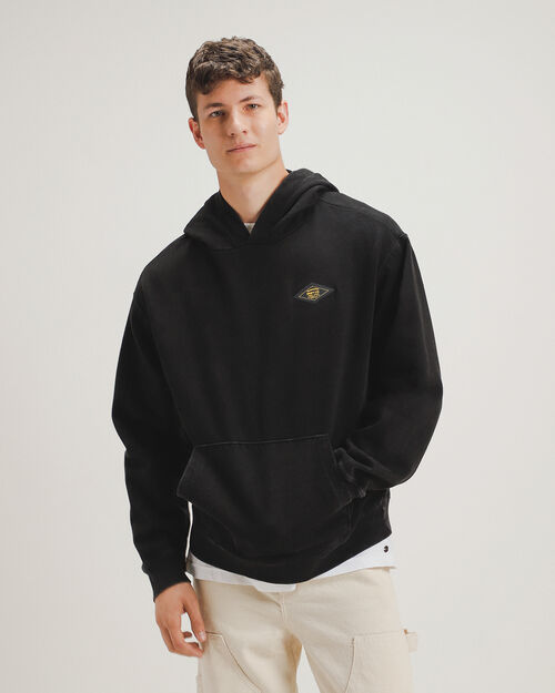 Sudadera Negra Efecto Lavado