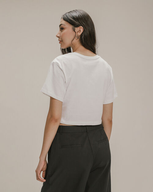 Top Frunce Al Frente Beige