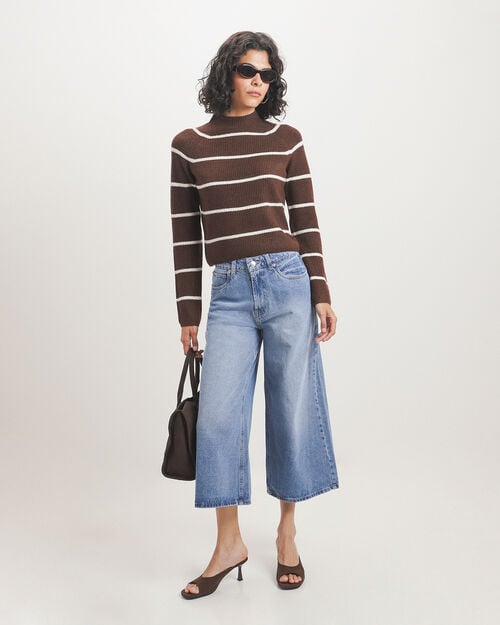 Jeans Culotte Azul