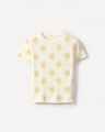 Playera Gr&aacute;fico Flores,BLANCO HUESO