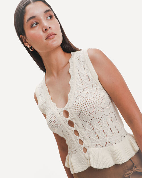 Chaleco Tejido Eyelet