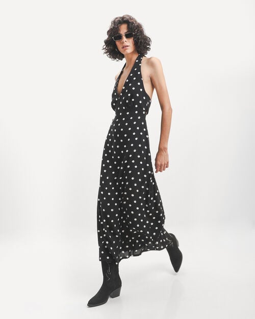 Vestido Halter Estampado