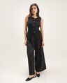 Pantal&oacute;n Negro Wide Leg,NEGRO
