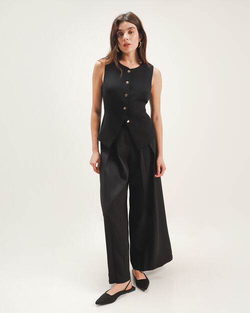Pantal&oacute;n Negro Wide Leg