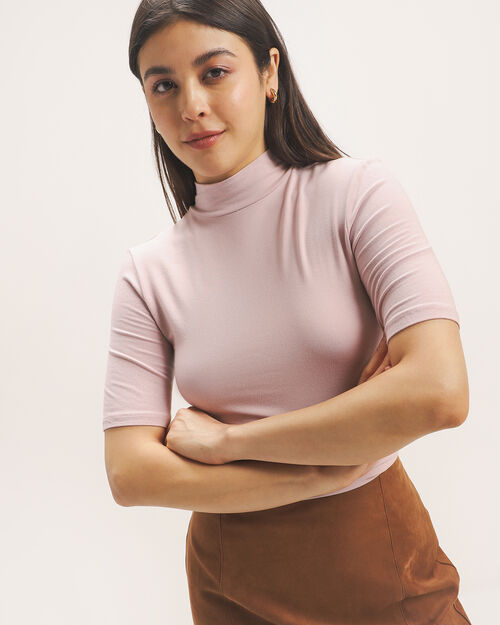 Top Rosa De Cuello Alto
