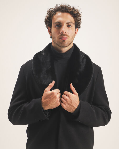 Abrigo Solapa Pelo Sintético