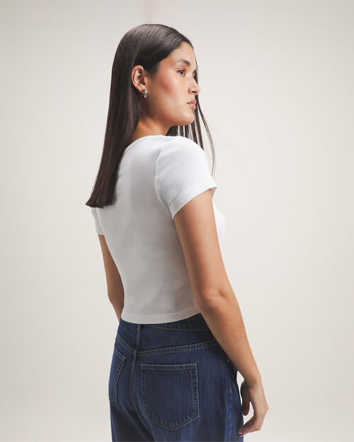 Crop Top Manga Corta