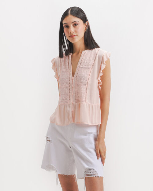 Blusa Naranja Texturizada