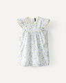 Vestido Estampado Flores,BLANCO