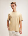 Playera Relax Estampada,BEIGE