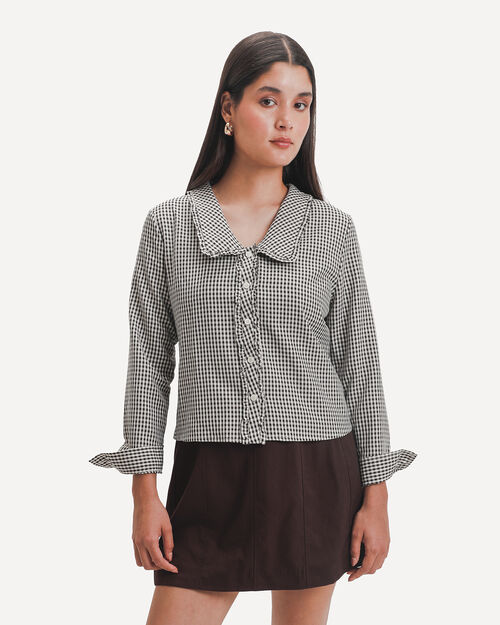 Camisa Caf&eacute; Cuadros
