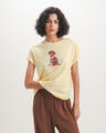 Playera Dise&ntilde;o Cerezas,CREMA