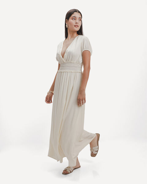 Vestido Midi Manga Corta