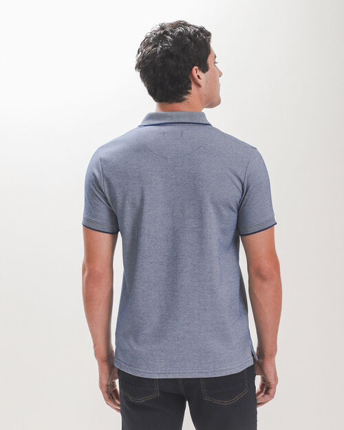 Polo Manga Corta Azul