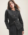 Blazer Negro Botones,NEGRO