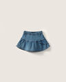 Falda Mini Volantes,AZUL ACERO