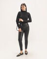 Leggings Negro Con Pinzas,NEGRO