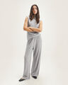 Pantalón Gris Wide Leg,GRIS CLARO
