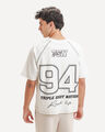 Playera Oversize Gr&aacute;fico,BLANCO