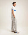 Jogger Cargo Azul,GRIS
