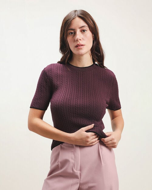 Top Tejido Morado