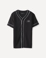 Camisa Negra Beisbolera,NEGRO