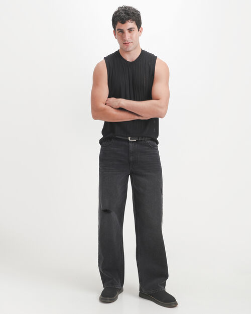 Playera Negra Sin Mangas