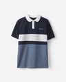 Polo Azul Bloques,AZUL ACERO