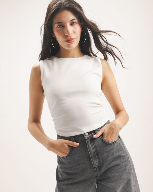 Top Sin Mangas Biege