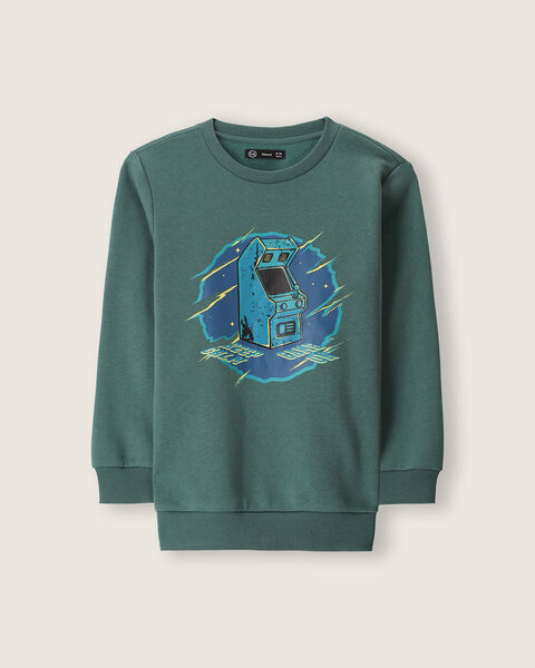 Sudadera Verde Estampada