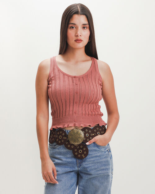Top Tejido Rosa