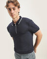 Polo Gris Manga Corta,AZUL MARINO