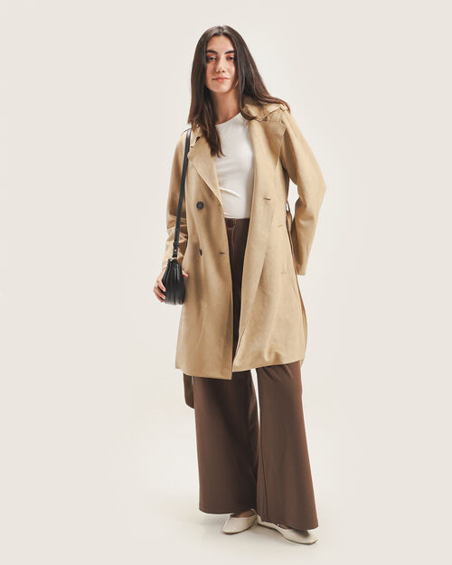 Gabardina Beige Cinturón