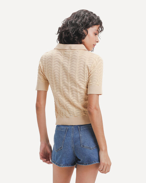 Polo Amarilla Tejida