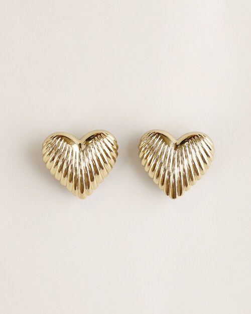 Aretes Dorados Coraz&oacute;n
