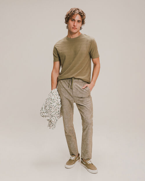 Pantalón Fit Regular Beige