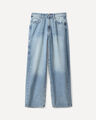 Jeans Baggy Efecto Lavado,AZUL EMPOLVADO
