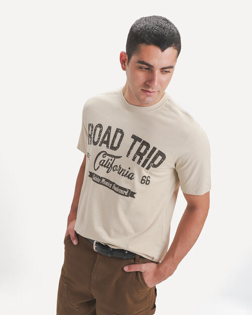 Playera Beige Gr&aacute;fico