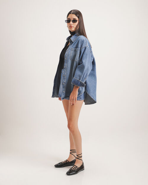 Sobrecamisa Mezclilla Holgada