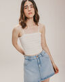 Blusa Tirantes Azul,BLANCO HUESO
