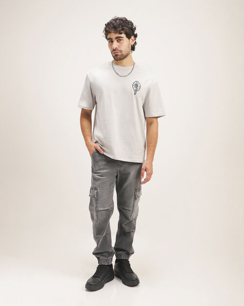 Jogger Cargo Mezclilla