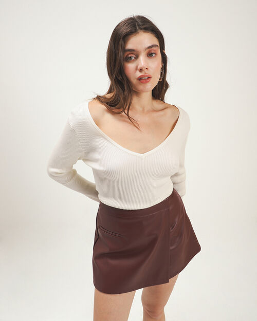 Top Blanco Acanalado